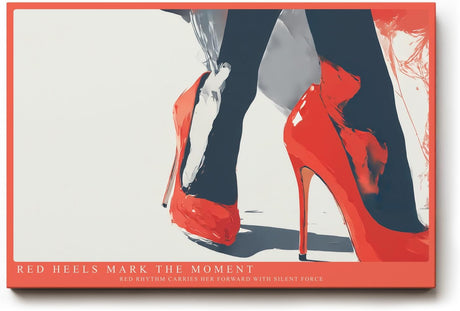 Paul Sinus Wandbild 120x80cm Rote High Heels moderne Fashion Illustration mit stilvoller Eleganz