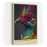 Paul Sinus Wandbild in 40x60cm Royal Feathercraft Farbenprächtiges Vogelportrait mit intensiven Kontrasten