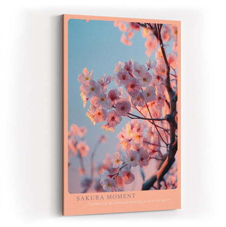 Paul Sinus Wandbild in 40x60cm Sakura Moment – zarte Kirschblüten im warmen Licht vor sanftem Himmel