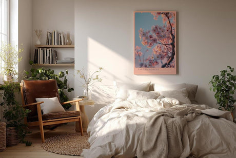 Paul Sinus Wandbild in 40x60cm Sakura Moment – zarte Kirschblüten im warmen Licht vor sanftem Himmel