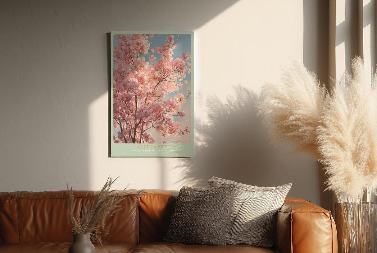 Paul Sinus Wandbild in 40x60cm Sakura Sky – prächtiger Kirschbaum in voller Blüte vor blauem Himmel