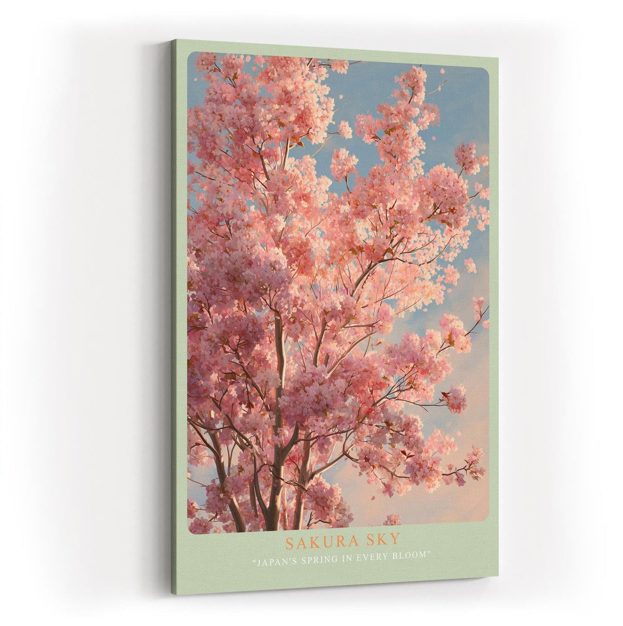 Paul Sinus Wandbild in 40x60cm Sakura Sky – prächtiger Kirschbaum in voller Blüte vor blauem Himmel
