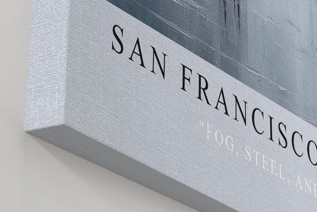 Paul Sinus Wandbild in 40x60cm San Francisco USA Golden Gate Bridge in impressionistischer Darstellung mit Figuren im Vordergrund