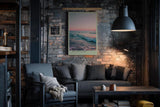 Paul Sinus Wandbild in 40x60cm Sanfte Wellen im Abendlicht mit rosa-blauem Himmel und zarten Farbverläufen