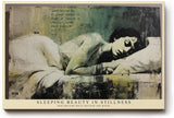 Paul Sinus Wandbild 120x80cm Schlafende Frau Vintage Portrait Kunst in Beige Grün für Wohnzimmer Schlafzimmer und Atelier