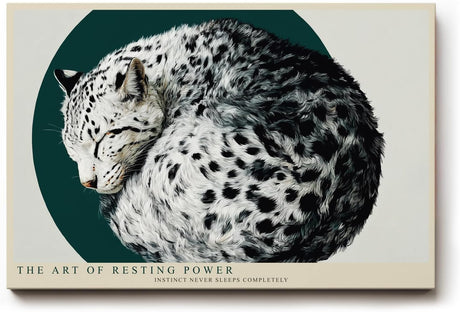 Paul Sinus Wandbild 120x80cm Schneeleopard Tierportraet moderne Wildtier Kunst elegantes Naturmotiv stilvolle Wanddekoration fuer Wohnzimmer Büro