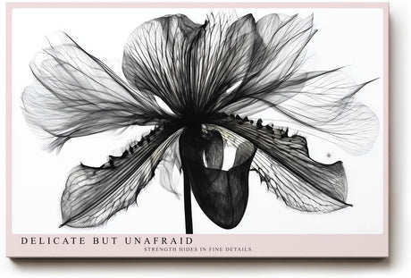Paul Sinus Wandbild 120x80cm Schwarz Weiss Blumen Makrofotografie elegante botanische Blüte moderne Monochrom Kunst stilvolle