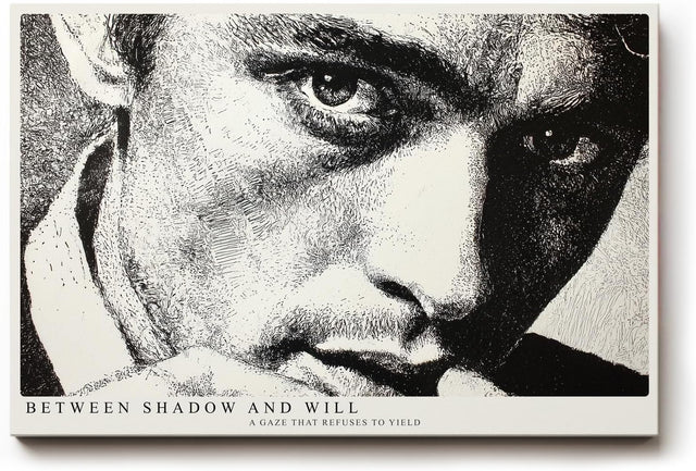 Paul Sinus Wandbild 120x80cm Schwarz Weiss Portrait Mann Kunst Dramatischer Blick Moderne Fotokunst