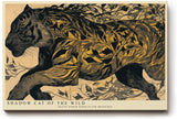Paul Sinus Wandbild 120x80cm Schwarzer Panther im Blätterwald – Ausdrucksstarke Tierkunst mit natürlicher Dynamik