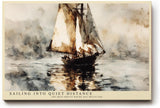 Paul Sinus Wandbild 120x80cm Segelboot Meer Landschaft Kunst Aquarell Stil Maritime Szene