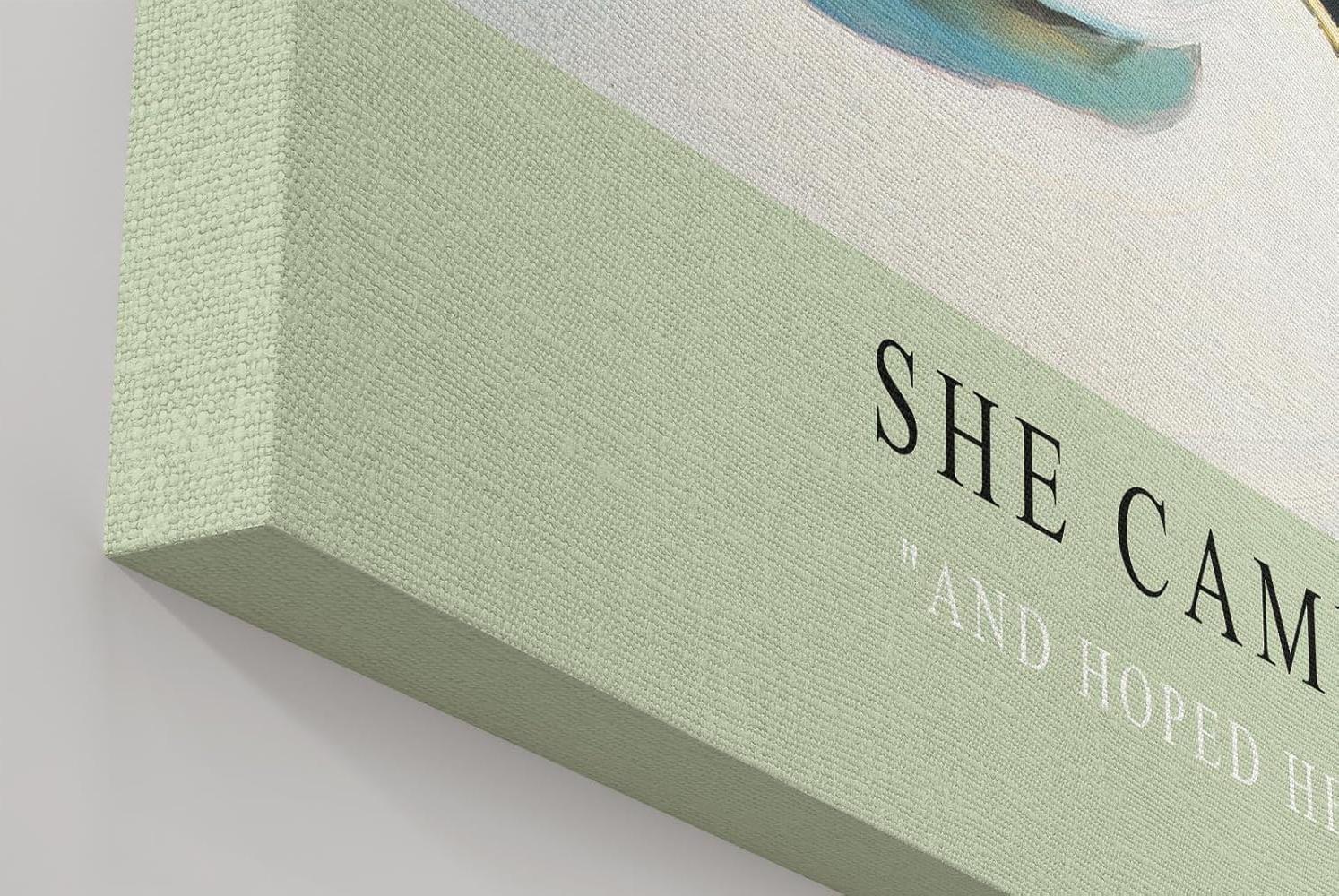 Paul Sinus Wandbild in 40x60cm She Came Early – Zartes Porträt einer Frau am Café-Tisch in Paris, nachdenklich auf ihre Tasse Kaffee blickend, moderne Bilder mit sanften Farbtönen