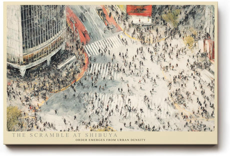 Paul Sinus Wandbild 120x80cm Shibuya Kreuzung Tokio Urbane Stadt Szene Moderne Metropolen Kunst