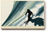 Paul Sinus Wandbild 120x80cm Skifahrer auf offener Piste moderne Wintersport Illustration mit dynamischer Bewegung