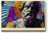 Paul Sinus Wandbild 120x80cm Socrates in Color and Contrast moderne Pop Art Statue Philosophie Kunst Poster für Wohnzimmer Büro Studio