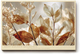 Paul Sinus Wandbild 120x80cm Soft Golden Branches botanische Blätter im warmen Licht Natur Fotokunst Poster für Wohnzimmer Schlafzimmer Büro
