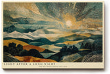 Paul Sinus Wandbild 120x80cm Sonnenaufgang Über Landschaft Moderne Naturkunst LeinWandbild 120x80cm Abstrakte Landschaft Wanddekoration