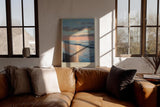 Paul Sinus Wandbild in 40x60cm Sonnenuntergang am Meer mit sanften Wellen und reflektierendem Licht auf dem Wasser