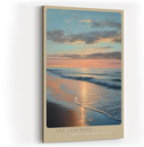 Paul Sinus Wandbild in 40x60cm Sonnenuntergang am Meer mit sanften Wellen und reflektierendem Licht auf dem Wasser