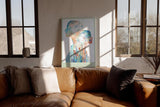 Paul Sinus Wandbild in 40x60cm Soulprints of Love – zwei Silhouetten in leuchtend heller, abstrakter Gestaltung, symbolische Kunst in Pastelltönen