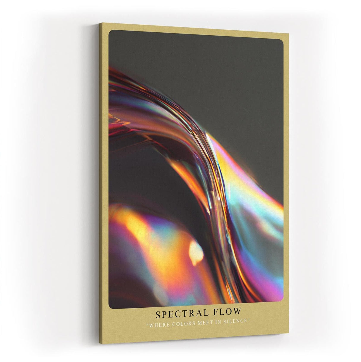 Paul Sinus Wandbild in 40x60cm Spectral Flow – minimalistisches Farbspiel in fließenden Kurven und schillernden Reflexionen für elegante Raumgestaltung