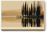 Paul Sinus Wandbild 120x80cm Spiegelnde Zypressenlandschaft am See moderne ruhige Naturkunst
