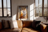 Paul Sinus Wandbild in 40x60cm Spirit of the Field – Naturgetreues Fuchs­porträt im goldenen Feldlicht