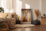 Paul Sinus Wandbild in 40x60cm Spirit of the Field – Naturgetreues Fuchs­porträt im goldenen Feldlicht