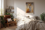 Paul Sinus Wandbild in 40x60cm Spirit of the Field – Naturgetreues Fuchs­porträt im goldenen Feldlicht