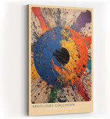 Paul Sinus Wandbild in 40x60cm Spotlight Collision Abstrakte Farbexplosion mit zentralem Fokus