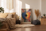 Paul Sinus Wandbild in 40x60cm Spotlight Collision Abstrakte Farbexplosion mit zentralem Fokus