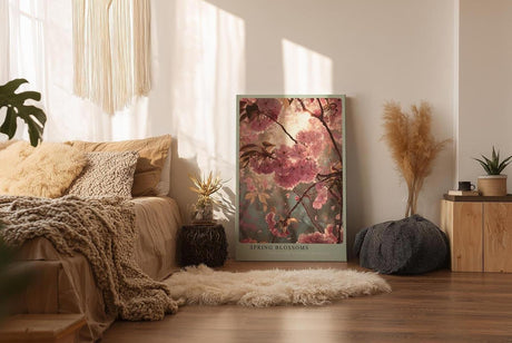 Paul Sinus Wandbild in 40x60cm Spring Blossoms – romantische Kirschblüten im sanften Frühlingslicht in zarter Farbgestaltung