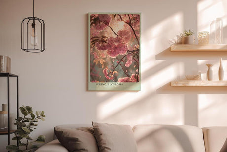 Paul Sinus Wandbild in 40x60cm Spring Blossoms – romantische Kirschblüten im sanften Frühlingslicht in zarter Farbgestaltung