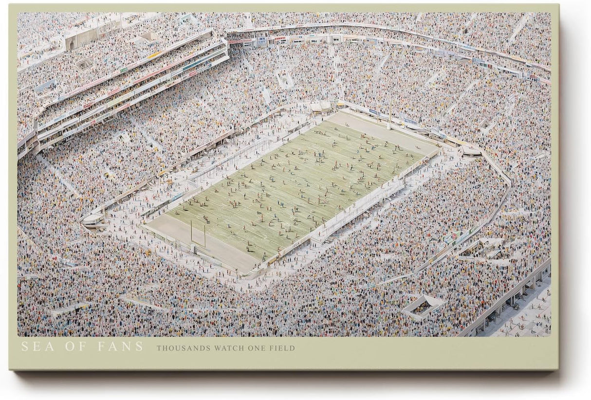 Paul Sinus Wandbild 120x80cm Stadion Panorama Sport Kunst LeinWandbild 120x80cm Fußball Arena Wanddekoration