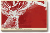 Paul Sinus Wandbild 120x80cm Stag in Red Silence Hirsch Illustration moderne Tierkunst Poster für Wohnzimmer Büro Studio