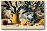 Paul Sinus Wandbild 120x80cm Stillleben Zitronen Vase Sommerliche Tischszene Kunstmotiv Mediterranes Flair