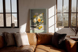 Paul Sinus Wandbild in 40x60cm Stillleben mit gelben und weißen Rosen – ausdrucksstarkes Ölgemälde für elegante Raumgestaltung