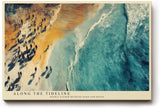 Paul Sinus Wandbild 120x80cm Strand und Meer Luftaufnahme moderne Kueste Kunst Leinwand Wanddekoration dynamische Meereslandschaft fuer Wohnzimmer Büro