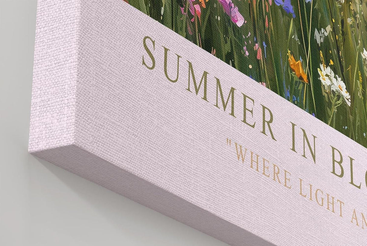 Paul Sinus Wandbild in 40x60cm Summer in Bloom Blühende Sommerwiese mit farbenfrohen Wildblumen unter blauem Himmel für frische Raumakzente
