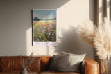 Paul Sinus Wandbild in 40x60cm Summer in Bloom Blühende Sommerwiese mit farbenfrohen Wildblumen unter blauem Himmel für frische Raumakzente