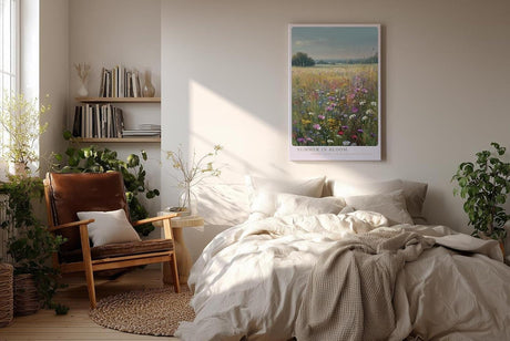 Paul Sinus Wandbild in 40x60cm Summer in Bloom Blühende Sommerwiese mit farbenfrohen Wildblumen unter blauem Himmel für frische Raumakzente