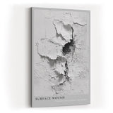 Paul Sinus Wandbild in 40x60cm Surface Wound Strukturiertes Wandmotiv mit sichtbarem Riss