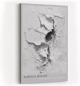 Paul Sinus Wandbild in 40x60cm Surface Wound Strukturiertes Wandmotiv mit sichtbarem Riss