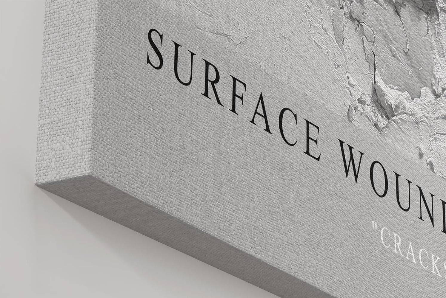 Paul Sinus Wandbild in 40x60cm Surface Wound Strukturiertes Wandmotiv mit sichtbarem Riss