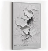 Paul Sinus Wandbild in 40x60cm Surface Wound Strukturiertes Wandmotiv mit sichtbarem Riss