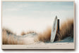 Paul Sinus Wandbild 120x80cm Surfbrett Strand Dünen Küstenlandschaft Fotokunst warme Naturfarben moderner Kunstdruck