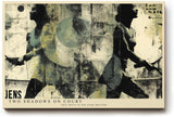 Paul Sinus Wandbild 120x80cm Tennis Spielerinnen Kunst Collage Modernes Sportmotiv in Beige Grau für Wohnzimmer Büro Fitnessraum
