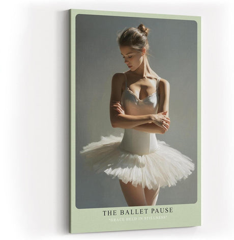 Paul Sinus Wandbild in 40x60cm The Ballet Pause – anmutiges Ballettmotiv in realistischer Malweise für elegante Raumgestaltung