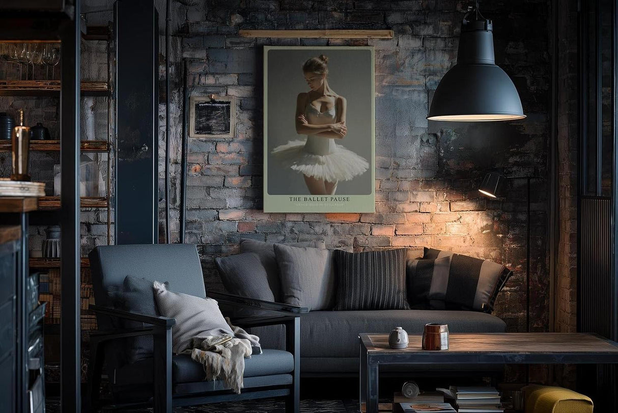Paul Sinus Wandbild in 40x60cm The Ballet Pause – anmutiges Ballettmotiv in realistischer Malweise für elegante Raumgestaltung