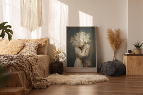 Paul Sinus Wandbild in 40x60cm The Blossomed Kiss – Romantische Kunst mit blühenden Lilienköpfen in zarten Farbtönen für stilvolle Wohnakzente
