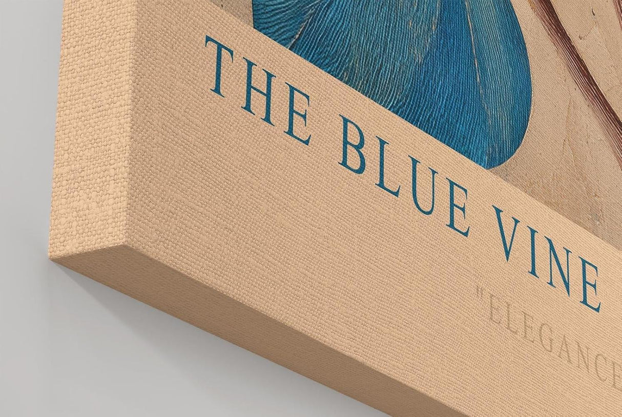 Paul Sinus Wandbild in 40x60cm The Blue Vine Botanische Illustration einer blauen Kletterpflanze mit feinen Blüten und Blättern